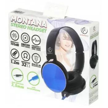 Stereo-koptelefoon Rebeltec MONTANA BLU