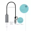 “i-tec Metal USB-C/USB-A 2.5Gbps Ethernet” adapter, bekabeld, USB Type-A/USB Type-C, Ethernet, 2500 Mbit/s, grijs