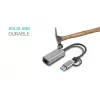 “i-tec Metal USB-C/USB-A 2.5Gbps Ethernet” adapter, bekabeld, USB Type-A/USB Type-C, Ethernet, 2500 Mbit/s, grijs