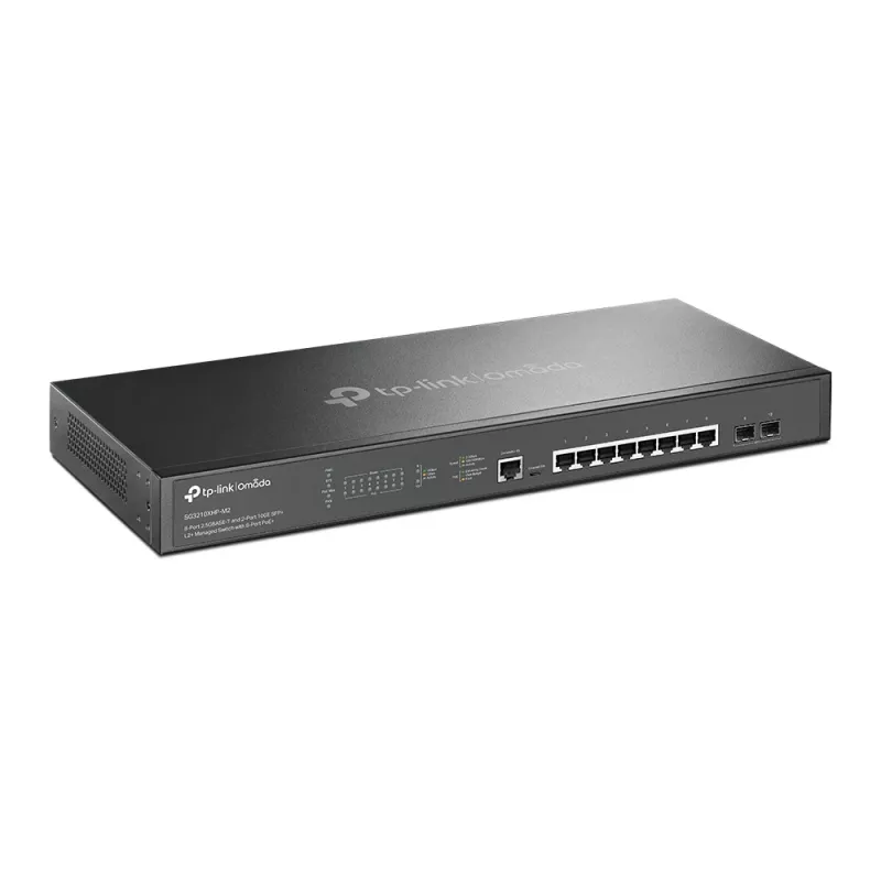 TP-Link Omada 8-poorts 2.5GBASE-T en 2-poorts 10GE SFP+ L2+ managed switch met 8-poorts PoE+