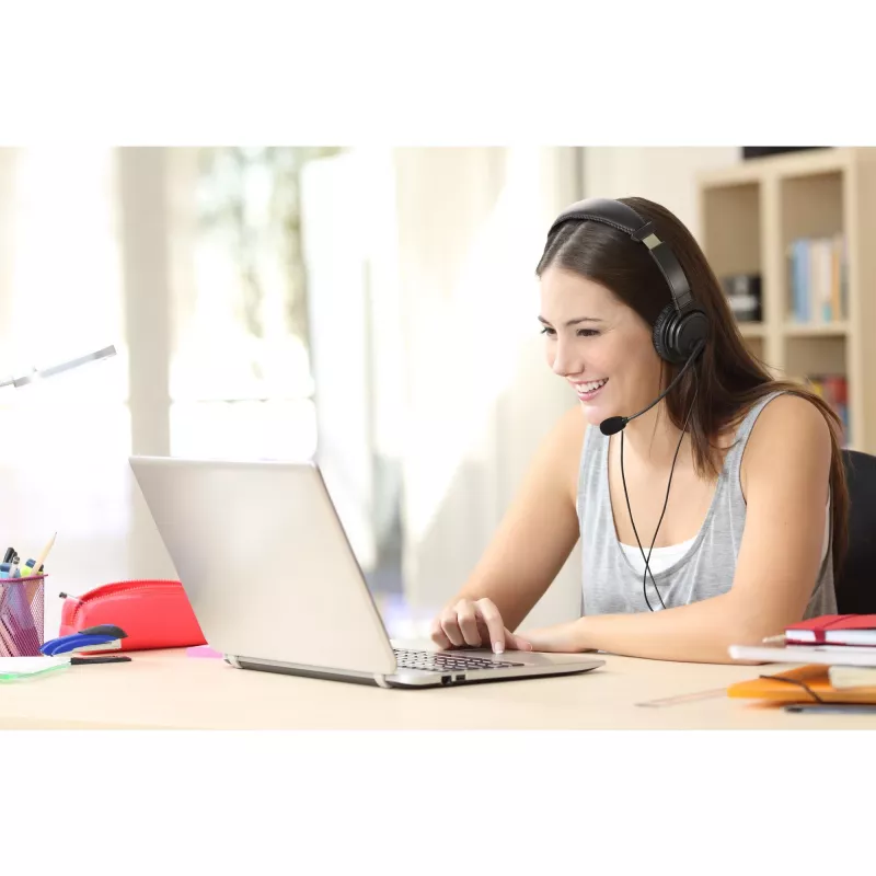 Kensington Classic USB-C headset met microfoon, bedraad, telefoongesprekken/muziek, headset, zwart