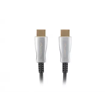 Lanberg CA-HDMI-20FB-0200-BK HDMI 2.0 actieve optische (AOC) kabel, 20 m, type A male-male, 4K 60 Hz (3840x2160), 18 Gbit/s, Ethernet, zwart