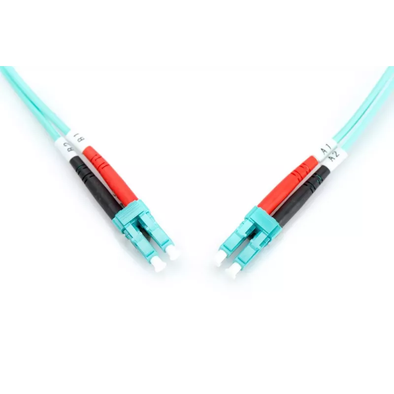 DIGITUS glasvezel-patchkabel, LC naar LC multimode 50/125 µ, duplex lengte 2m klasse OM3