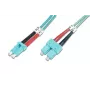 DIGITUS glasvezel-patchkabel, LC naar SC multimode 50/125 µ, duplex lengte 3m klasse OM3