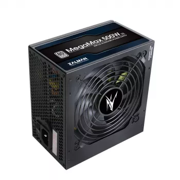 Zalman ZM500-TXII V2 MegaMax 80PLUS 230V EU STANDARD gecertificeerde hoogwaardige PCI-E-voeding 500 W 20+4-pin ATX zwart