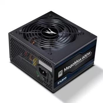 Zalman ZM600-TXII V2 MegaMax 80PLUS 230V EU STANDARD gecertificeerde hoogrenderende PCI-E-voeding 600 W 20+4-pin ATX ATX zwart