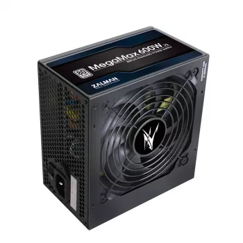 Zalman ZM600-TXII V2 MegaMax 80PLUS 230V EU STANDARD gecertificeerde hoogrenderende PCI-E-voeding 600 W 20+4-pin ATX ATX zwart