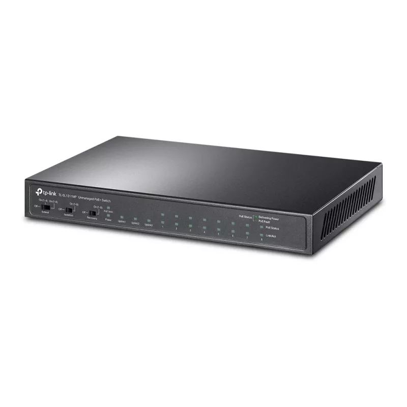 TP-Link 8-poorts 10/100Mbps + 3-poorts Gigabit desktop switch met 8-poorts PoE+