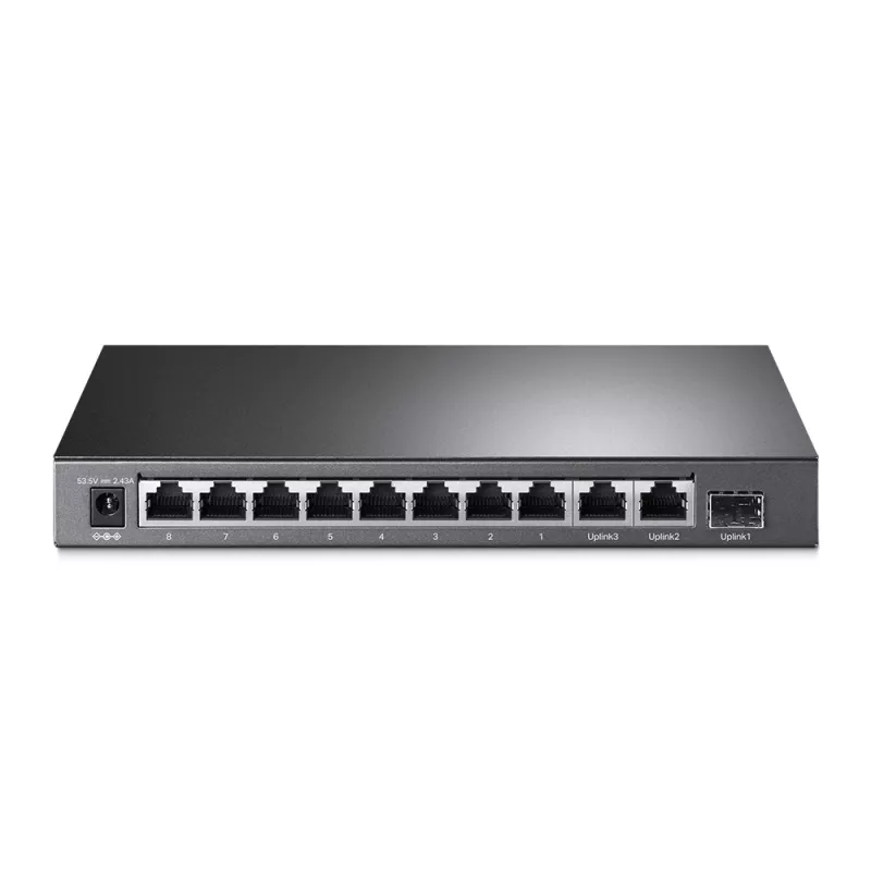 TP-Link 8-poorts 10/100Mbps + 3-poorts Gigabit desktop switch met 8-poorts PoE+