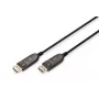 DIGITUS DisplayPort AOC hybride glasvezelkabel M/M UHD 8K@60Hz, CE, zwart 20m