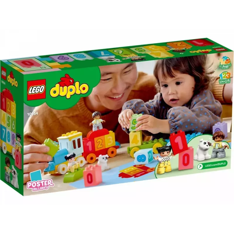 LEGO DUPLO Getallentrein 10954 – leertrein met genummerde wagons om te tellen en sorteren