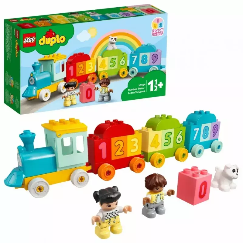 LEGO DUPLO Getallentrein 10954 – leertrein met genummerde wagons om te tellen en sorteren