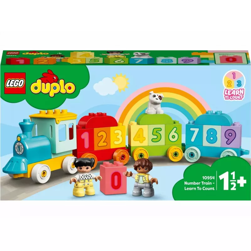 LEGO DUPLO Getallentrein 10954 – leertrein met genummerde wagons om te tellen en sorteren