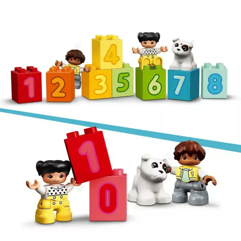 LEGO DUPLO Getallentrein 10954 – leertrein met genummerde wagons om te tellen en sorteren