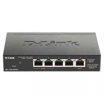 D-Link 5-poorts Gigabit PoE smart managed switch met 1 PD-poort