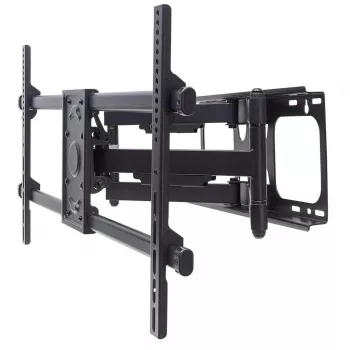 Manhattan wandsteun voor tv & monitors (volledig beweegbaar), voor schermen van 37 inch tot 75 inch, VESA-compatibiliteit: alle tussen 200 x 200 mm en 800 x 400 mm – controleer de afmetingen van de vier montagegaten op de achterkant van het scherm om te zorgen dat ze passen, max. 75 kg, zwart, steun, levenslange garantie
