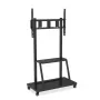 Draagbare flatscreen-vloerstandaard TECHLY Signage Display Mount ICA-TR30 — voor 55 tot 100 inch schermen, VESA 1200x600, max. belasting 150 kg, wielen, zwart