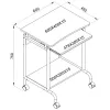 Computertafel TECHLY Compact ICA-TB S005 — compacte computertafel, MDF-tafelblad, toetsenbordlade, wielen, 600×450×750 mm, beuken
