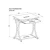 Techly Compact Desk voor pc met uitneembare toetsenbordlade, zwart grafiet ICA-TB 328BK