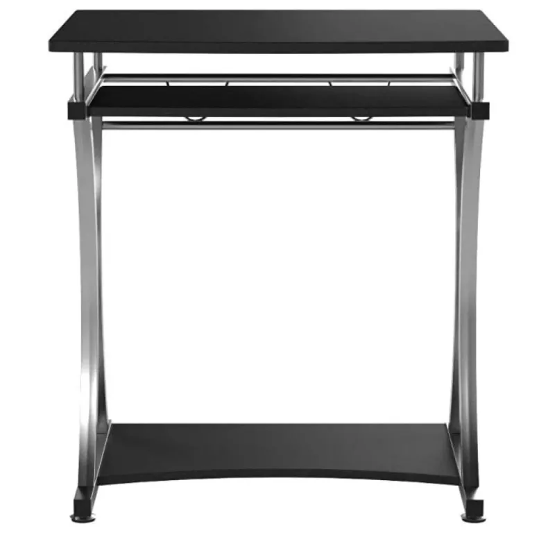 Techly Compact Desk voor pc met uitneembare toetsenbordlade, zwart grafiet ICA-TB 328BK