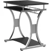 Techly Compact Desk voor pc met uitneembare toetsenbordlade, zwart grafiet ICA-TB 328BK