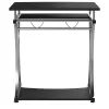 Techly Compact Desk voor pc met uitneembare toetsenbordlade, zwart grafiet ICA-TB 328BK