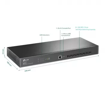 TP-Link Omada 8-poorts 10GE SFP+ L2+ managed switch