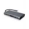 ICY BOX IB-DK4040-CPD bekabeld USB 3.2 Gen 1 (3.1 Gen 1) Type-C antraciet, zwart