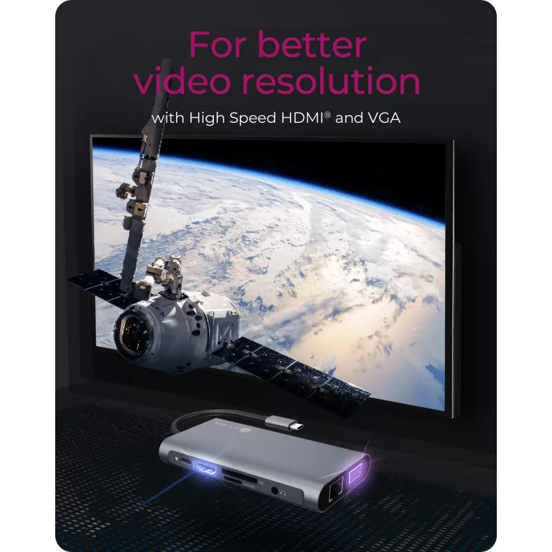 ICY BOX IB-DK4040-CPD bekabeld USB 3.2 Gen 1 (3.1 Gen 1) Type-C antraciet, zwart