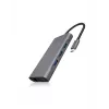ICY BOX IB-DK4040-CPD bekabeld USB 3.2 Gen 1 (3.1 Gen 1) Type-C antraciet, zwart