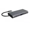 ICY BOX IB-DK4040-CPD bekabeld USB 3.2 Gen 1 (3.1 Gen 1) Type-C antraciet, zwart
