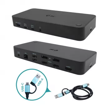 i-tec USB 3.0 / USB-C / Thunderbolt, 3x 4K dockingstation + Power Delivery 100W
