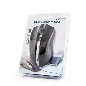 GEMBIRD lasermuis 2400 Dpi - dubbelhandig