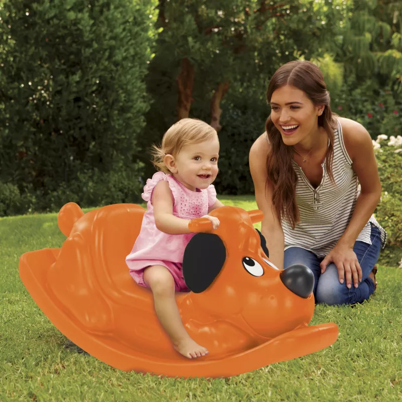 Little Tikes schommelhond - oranje, enkel, 1 jaar, kunststof, oranje