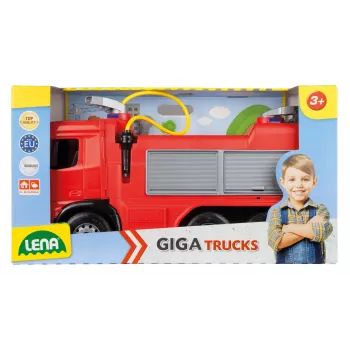 Lena GIGA TRUCKS zit-on brandweerauto Arocs, brandweerauto, 3 jaar, veelkleurig