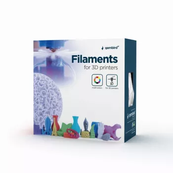 GEMBIRD ABS-filament – zilver – 1,75 mm – 1 kg
