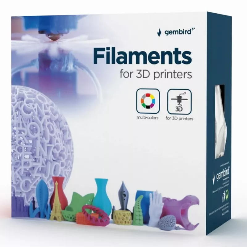 GEMBIRD PLA-PLUS-filament, zilver, 1,75 mm, 1 kg