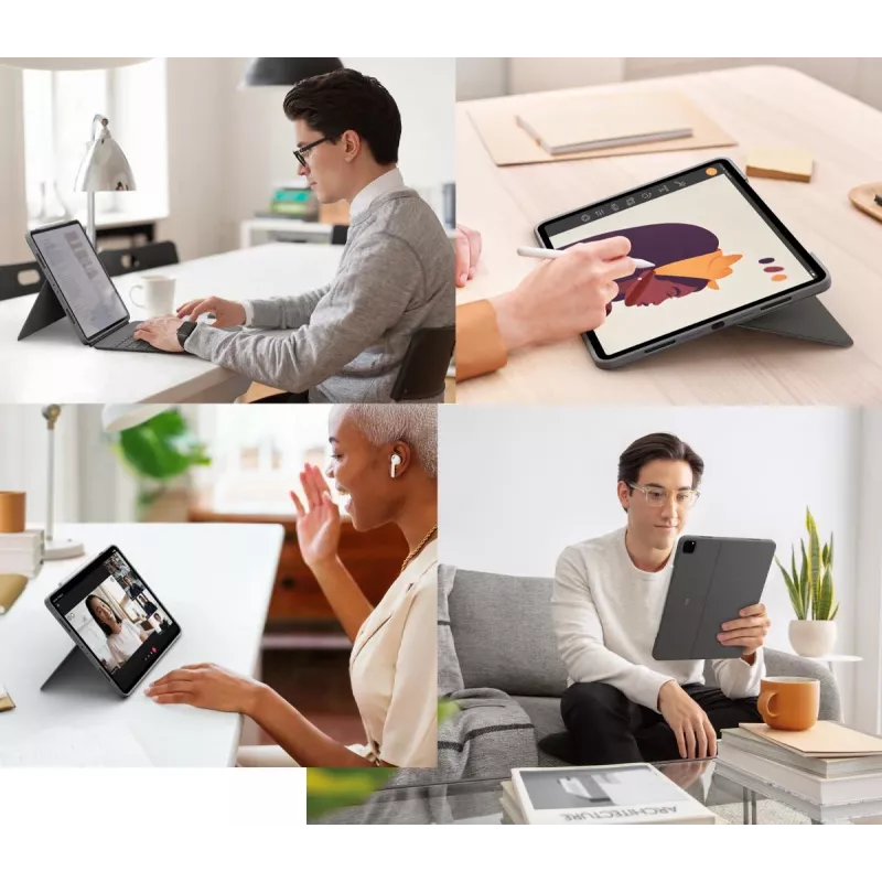 LOGITECH Combo Touch - iPad Pro 12,9 inch (5e gen.) - Engels - QWERTY