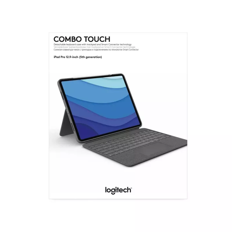 LOGITECH Combo Touch - iPad Pro 12,9 inch (5e gen.) - Engels - QWERTY