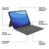 LOGITECH Combo Touch - iPad Pro 12,9 inch (5e gen.) - Engels - QWERTY