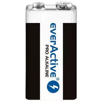 9V-alkalinebatterij everActive EV6LR61-PRO, 9 V, 650 mAh, 26,4×48,5×16 mm, 1 stuk