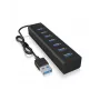 ICY BOX IB-HUB1700-U3 USB 3.2 Gen 1 (3.1 Gen 1) Type-A 5000 Mbit/s zwart