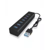 ICY BOX IB-HUB1700-U3 USB 3.2 Gen 1 (3.1 Gen 1) Type-A 5000 Mbit/s zwart