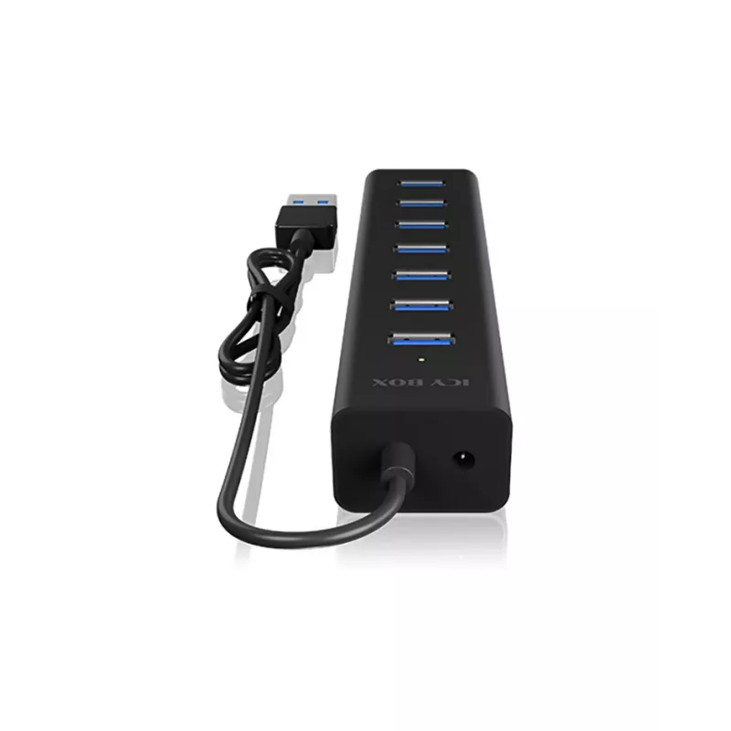 ICY BOX IB-HUB1700-U3 USB 3.2 Gen 1 (3.1 Gen 1) Type-A 5000 Mbit/s zwart