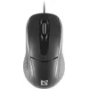 Bedrade optische muis DEFENDER MB-580 USB Type-A, dubbelhandig, 1000 DPI, 3 toetsen, zwart