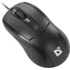 Bedrade optische muis DEFENDER MB-580 USB Type-A, dubbelhandig, 1000 DPI, 3 toetsen, zwart