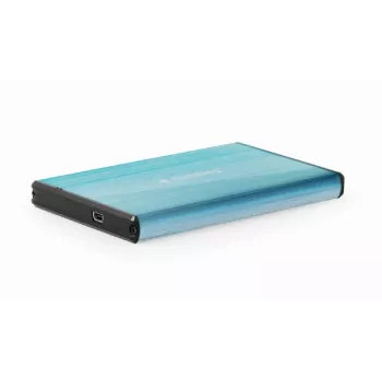 HDD-behuizing Gembird EE2-U3S-3-B — 2,5-inch single-bay, SATA, mini‑USB A, tot 7 TB, blauw