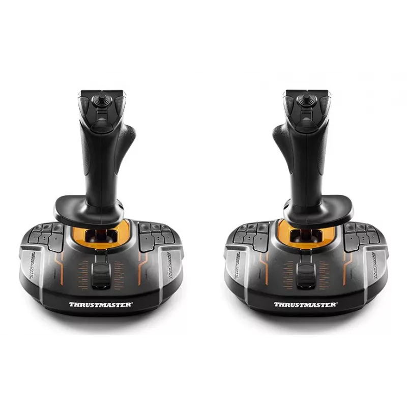 Thrustmaster T.16000M FCS SPACE SIM DUO zwart, oranje USB joystick analoog / digitaal PC