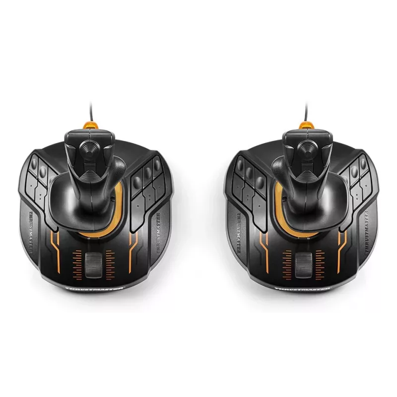 Thrustmaster T.16000M FCS SPACE SIM DUO zwart, oranje USB joystick analoog / digitaal PC