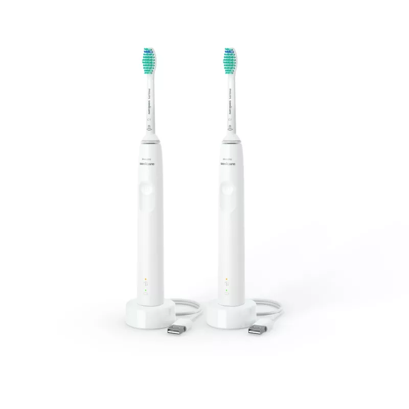 Philips 3000 series 3100 series HX3675/13 2-pack sonische tandenborstels - wit
